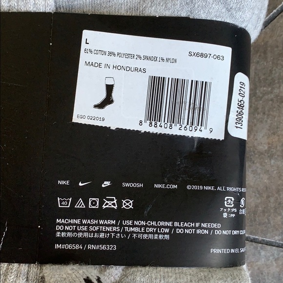 NIKE 6 pairs socks set EVERYDAY CUSHIONED CREW SOCKS Men’s - Picture 2 of 16